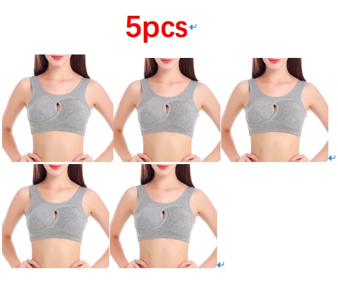 Plus Size Women Bra Ladies Cotton Quake-Proof Underwear Sleep Tops No Buckles Non Wire Lingerie With Removable Padded - Image 3