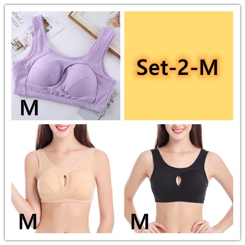Plus Size Women Bra Ladies Cotton Quake-Proof Underwear Sleep Tops No Buckles Non Wire Lingerie With Removable Padded - Image 10