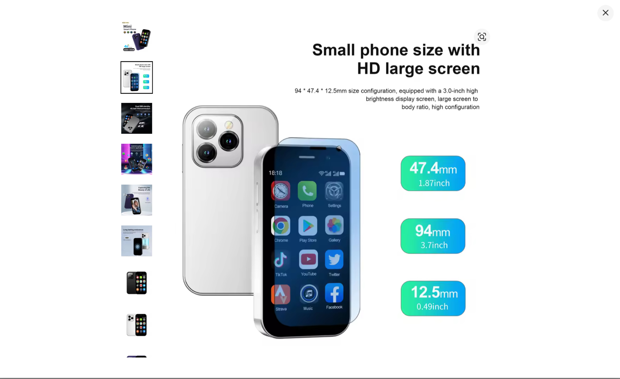 2024 New SERVO KING8000 Mini Smartphone Android 4G LTE Global GPS 3" Display 5MP Camera WIFI Small Mobile Phones 2000mAh Battery - Image 3