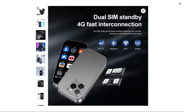 2024 New SERVO KING8000 Mini Smartphone Android 4G LTE Global GPS 3" Display 5MP Camera WIFI Small Mobile Phones 2000mAh Battery - Image 4