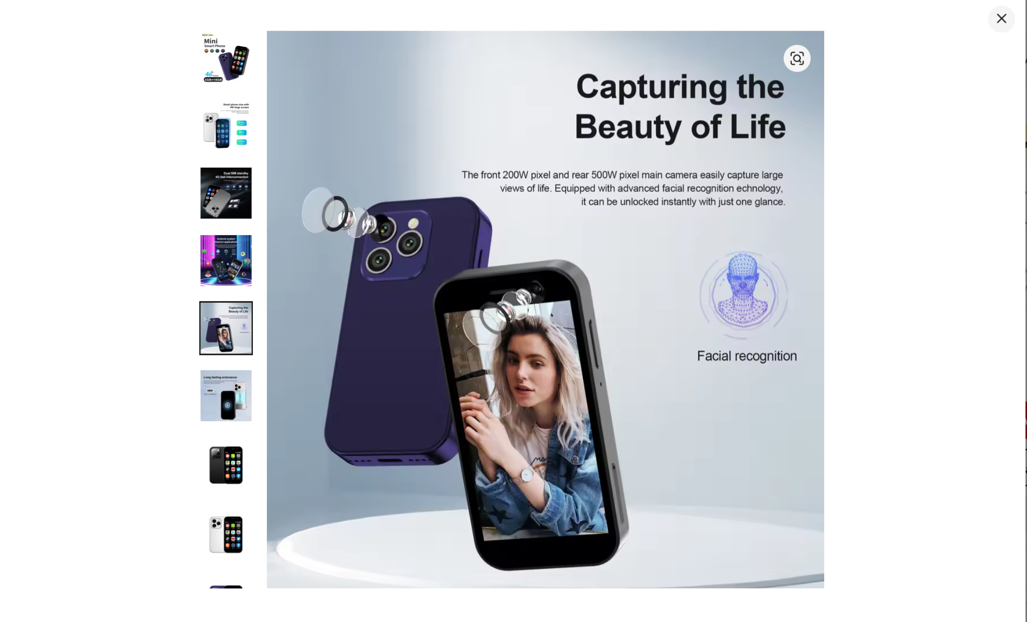 2024 New SERVO KING8000 Mini Smartphone Android 4G LTE Global GPS 3" Display 5MP Camera WIFI Small Mobile Phones 2000mAh Battery - Image 6