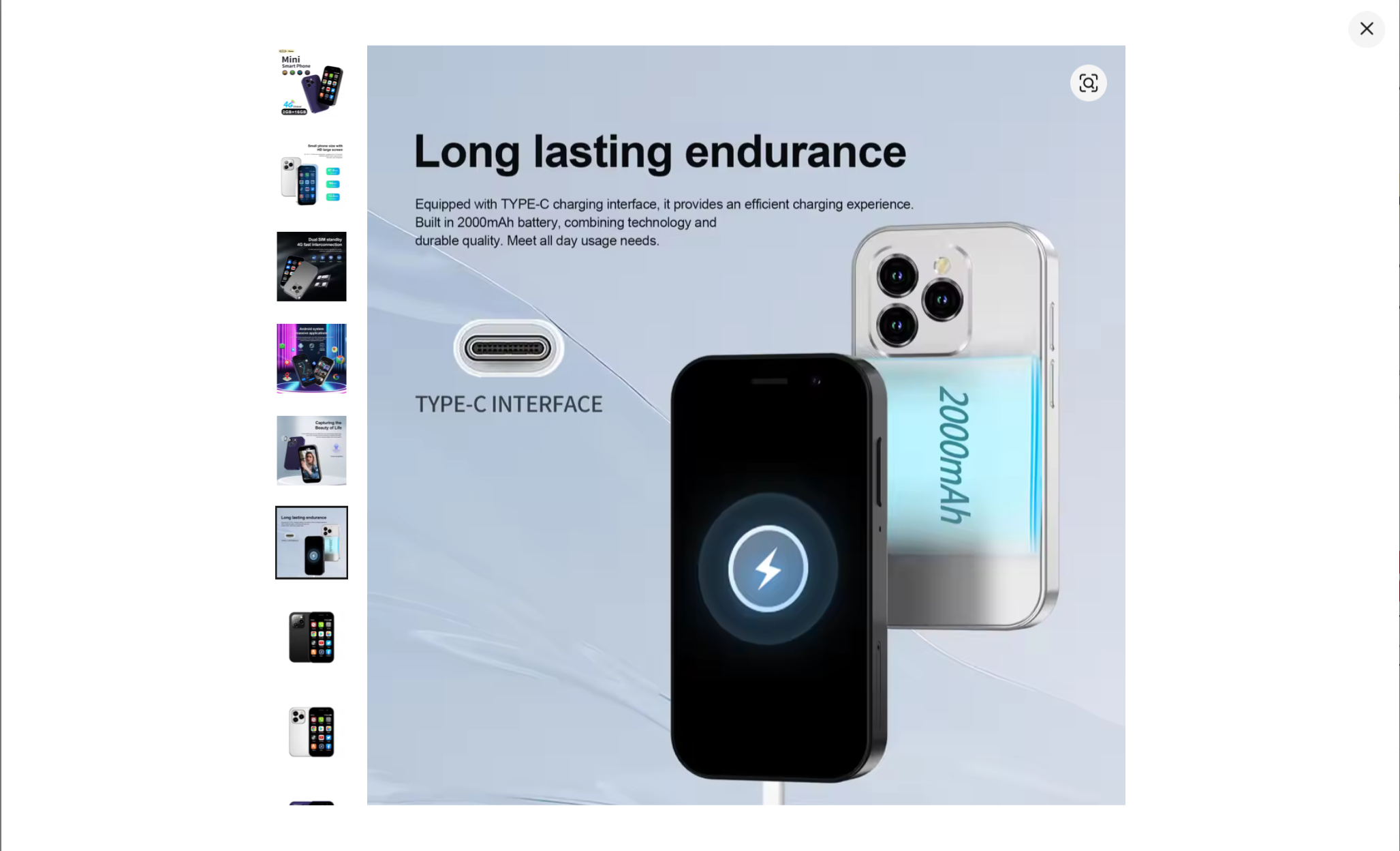 2024 New SERVO KING8000 Mini Smartphone Android 4G LTE Global GPS 3" Display 5MP Camera WIFI Small Mobile Phones 2000mAh Battery - Image 7